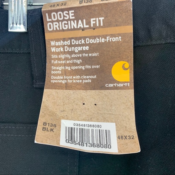 Carhartt Loose Fit Double Front Work Dungaree Pant - Picture 4 of 6